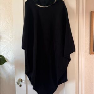 Zara Knit Black Women's Sweater Poncho